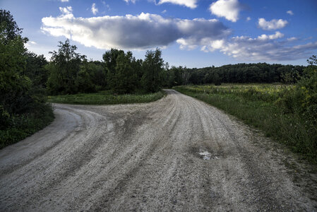 Road to the parking lot of Cherokee Marsh