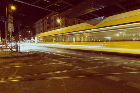 Berlin Night Train Lights photo