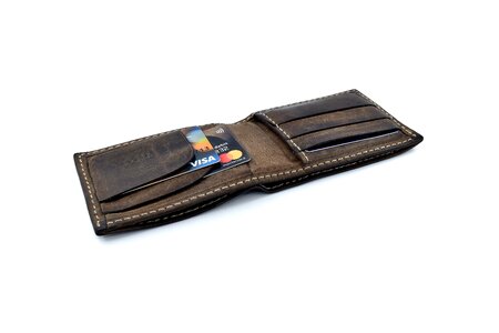 Brown cards close-up