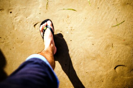 Beach foot sand