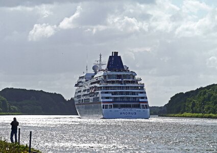 Boat cruise ship forest photo