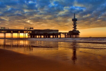 Pier jetty reflection photo