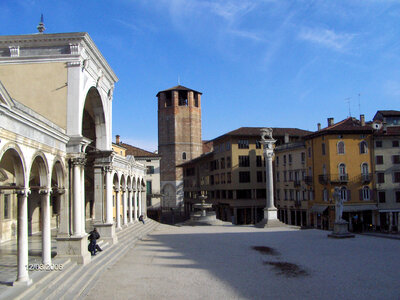 Piazza della Libertà and the Loggia di San Giovanni in Udine, Italy photo