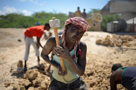 Men hammer work photo