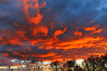 Sky clouds fiery photo