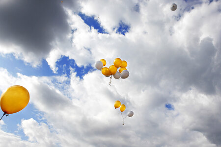 Balloons Against the Sky photo