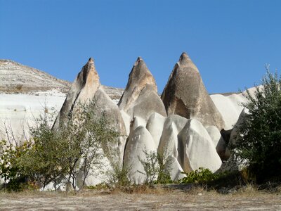 Tufa rock formations erosion photo