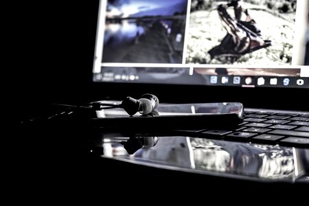 Computer computer keyboard dark
