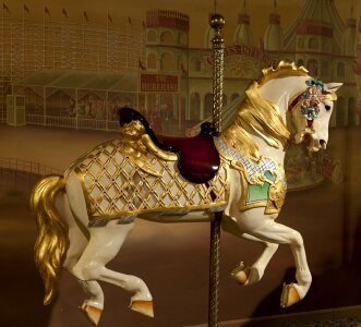 Retro nostalgic merry-go-round