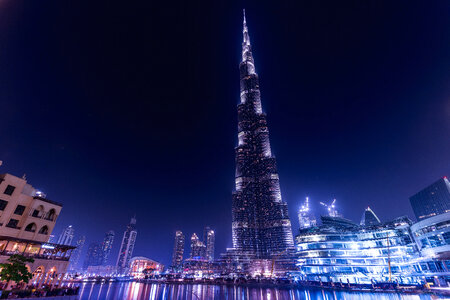 Amazing night Dubai with Burj Khalifa photo
