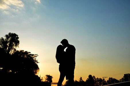 Love sunset together