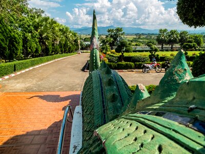 Sculpture staircase north thailand photo