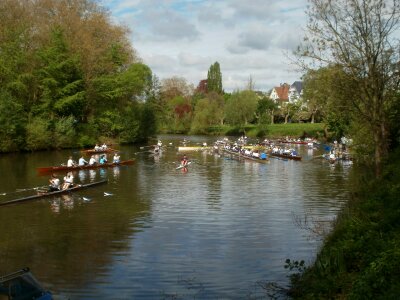 Boats of the rowing clubs photo