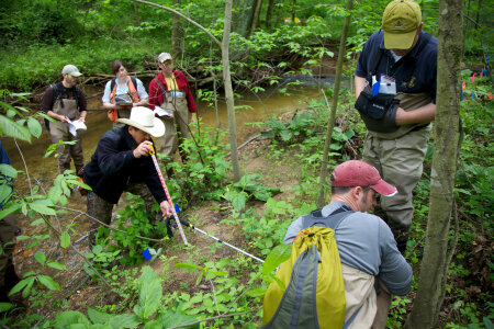 FWS employees surveying and assessing rivers and streams-1