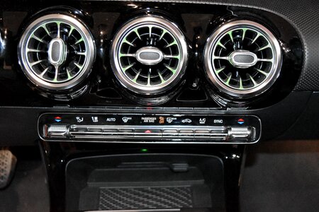 Car equipment control panel photo