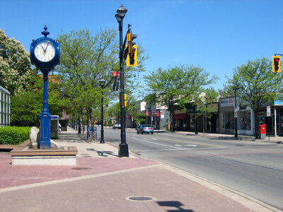 Brant Street, downtown in Burlington, Ontario, Canada photo