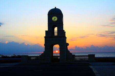 Tower clock beach