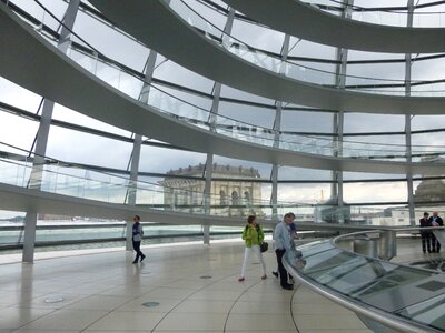 Glass dome reichstag building photo