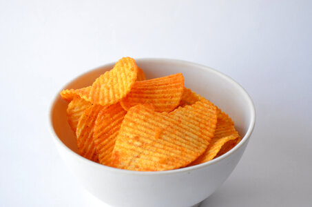 Bowl of Potato Chips photo