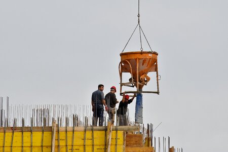 Building concrete construction worker photo