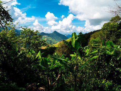 Mountains north thailand morning sun photo