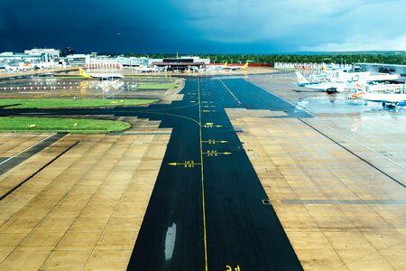 Aircraft airport asphalt photo