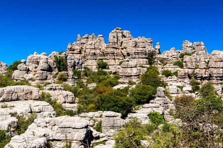 Torcal mountain range in southern Spain