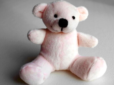 Cute pinkish teddy bear toy