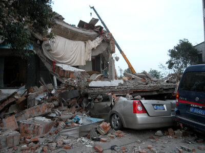 Ruins of the Earthquake in Sichuan, China photo