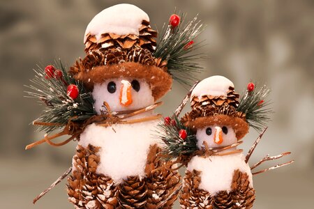 Snowman figures greeting card photo