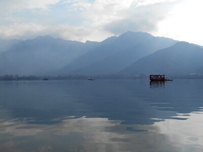 Mountain lake landscape reflection photo