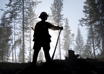 Person silhouette standing photo