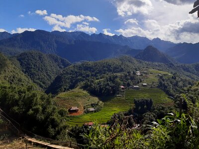 SaPa is a town in the Hoang Lien Son Mountain in Vietnam photo