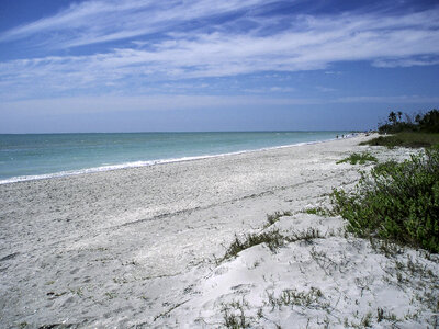Beach near the western end of Sanibel in Florida photo