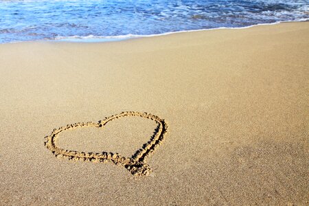 Heart in the sand photo
