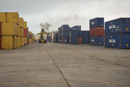 Container port maritime transport photo