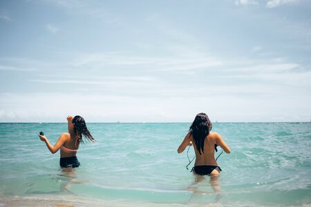Walking In Ocean Waves