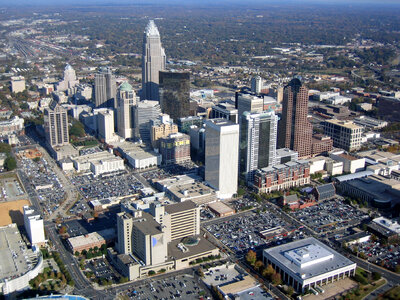 Cityscape view of Charlotte, North Carolina photo