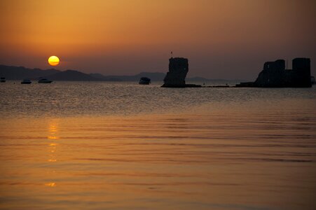 Orange water landscape photo