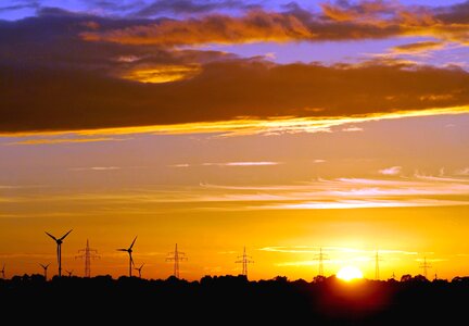 Atmosphere dusk landscape photo