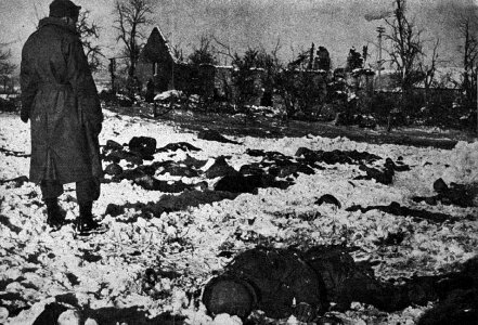 Malmedy massacre during the Battle of the Bulge, World War II photo