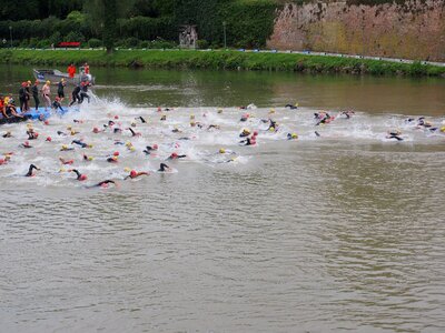 Track and field athletes athletes triathlon photo