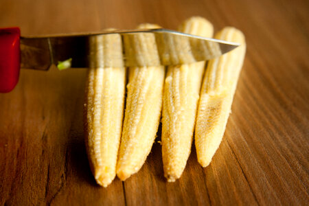 Cutting Baby Corn