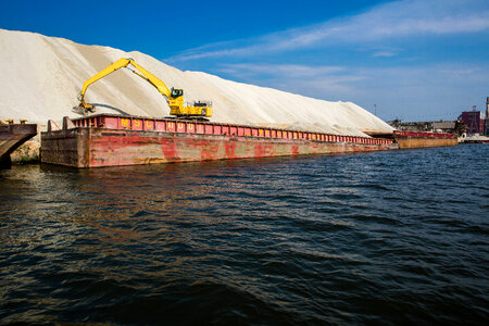 Loading barges on the Chicago Sanitary and Ship Canal