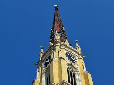 Church Tower gothic perspective photo