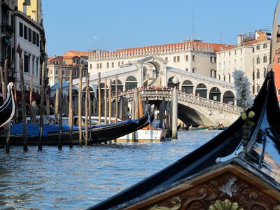 Venice rialto bridge canale grande photo