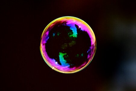 Soapy water make soap bubbles float