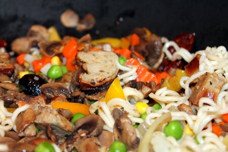 Sausage asia paella