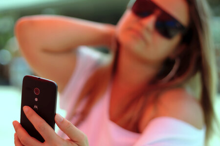 Woman Taking Selfie photo