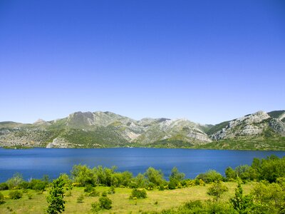 Lake landscape mountains
